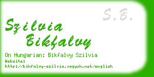 szilvia bikfalvy business card